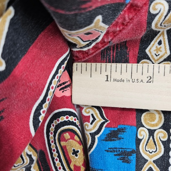 Vintage Wrangler Shirt Mens 16 34 Aztec Southwest Western Rodeo Brushpopper - Picture 5 of 10